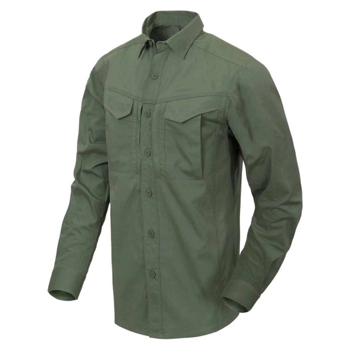 HELIKON TEX Defender Mk2 Shirt Long Sleeve - Polycotton Ripstop OLIVE GREEN - XL