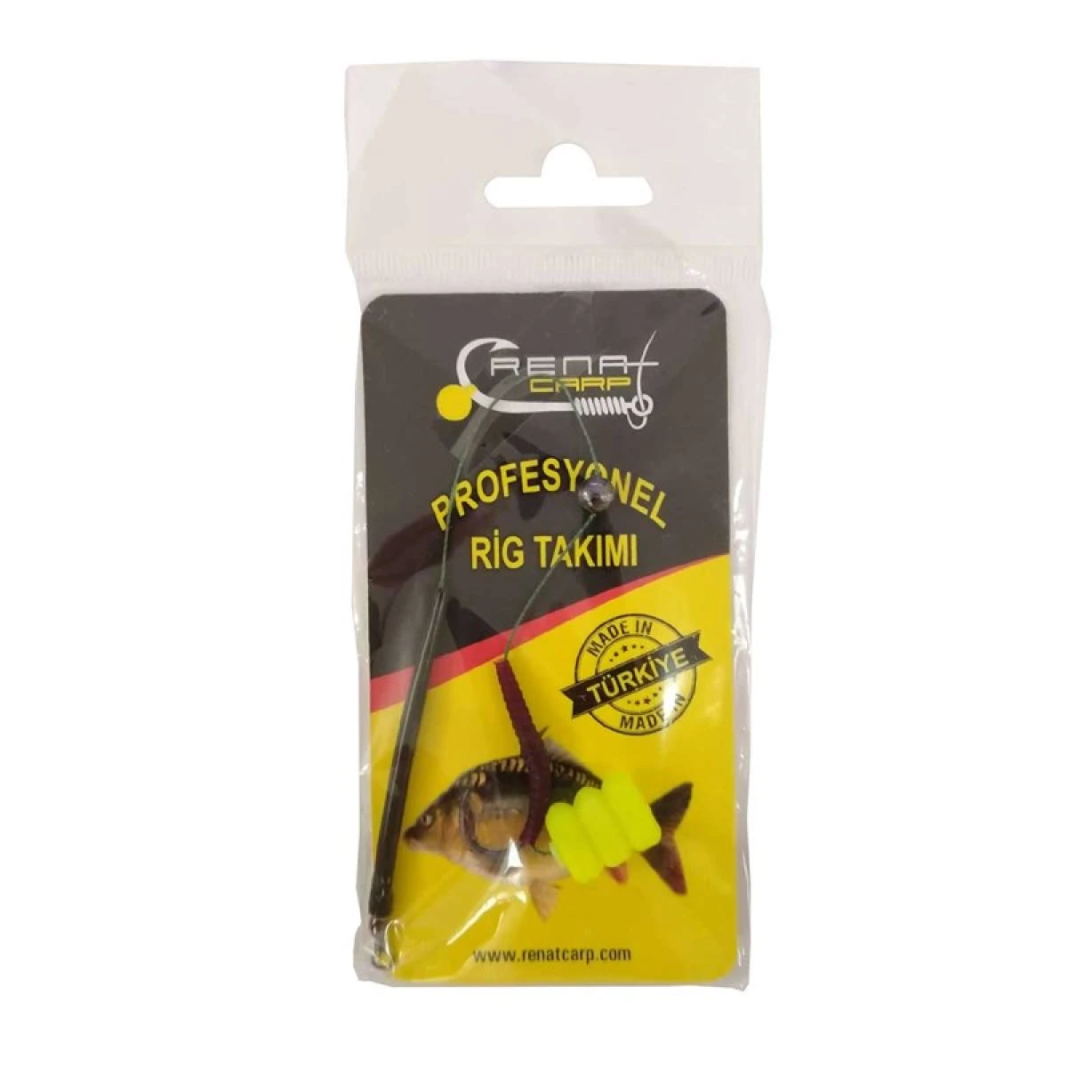 RENAT CARP Profesyonel Rig Takımı 3 lü Mısır - Hardal