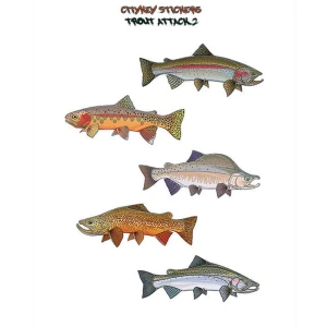 CITYKEY STICKERS Trout Attack 2 Serisi Balık Figürü Sticker