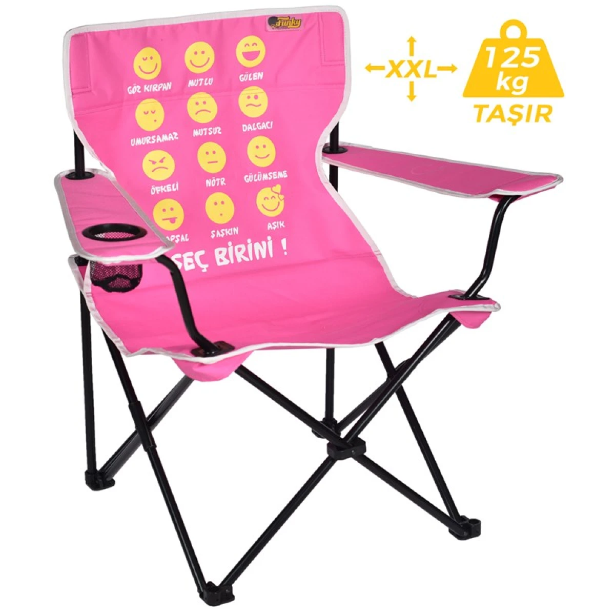 FUNKY CHAIRS Emoji Katlanabilir Kamp Sandalyesi