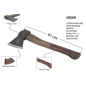Megaton Axe Vidar Dövme Karbon Çelik Balta - 41 cm