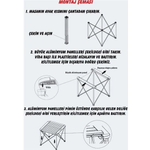 NURGAZ Alüminyum Kamp Masasi NG AKM