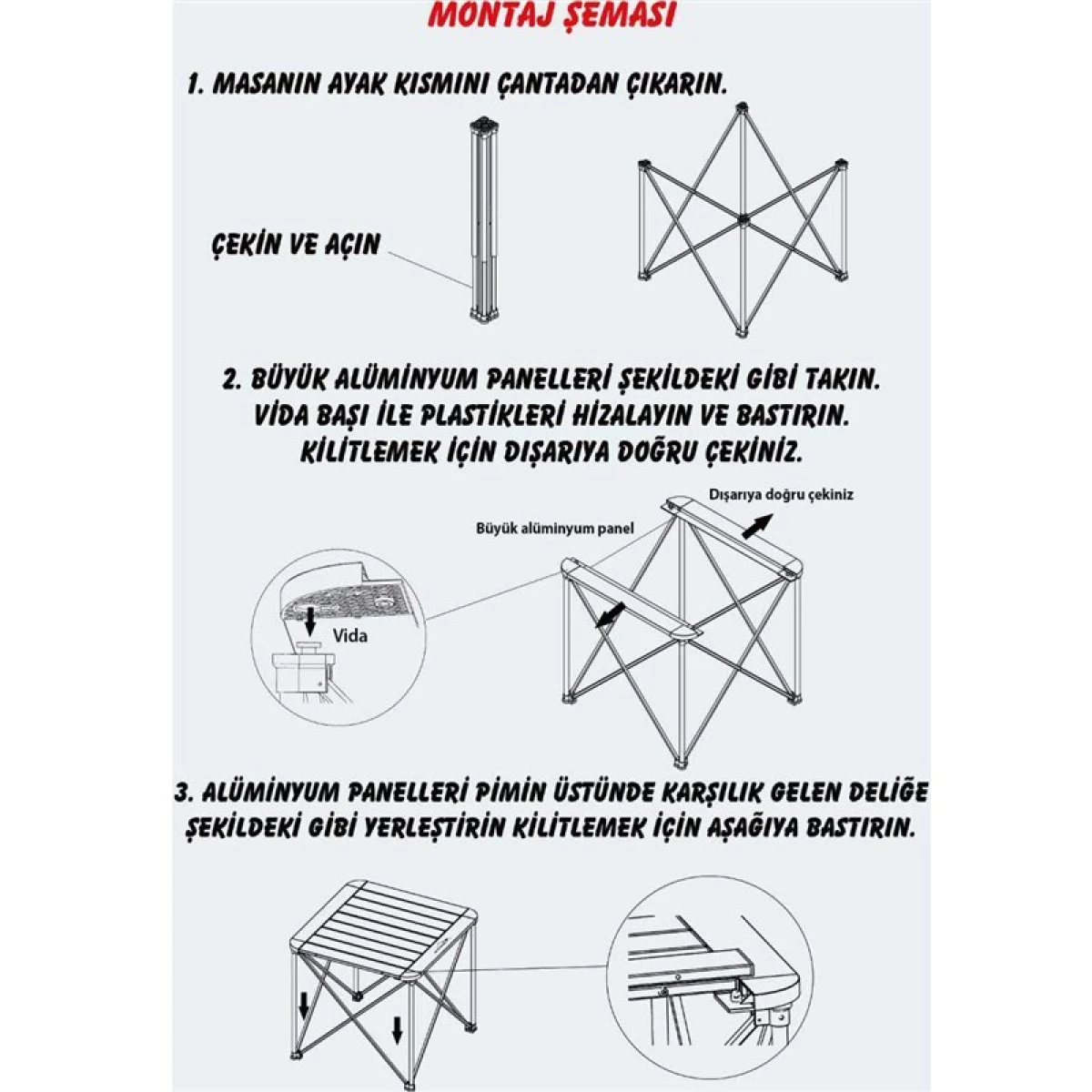 NURGAZ Alüminyum Kamp Masasi NG AKM