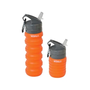 NURGAZ Silikon 0.75 Lt Katlanabilir Matara NG 185 YEŞİL - Turuncu