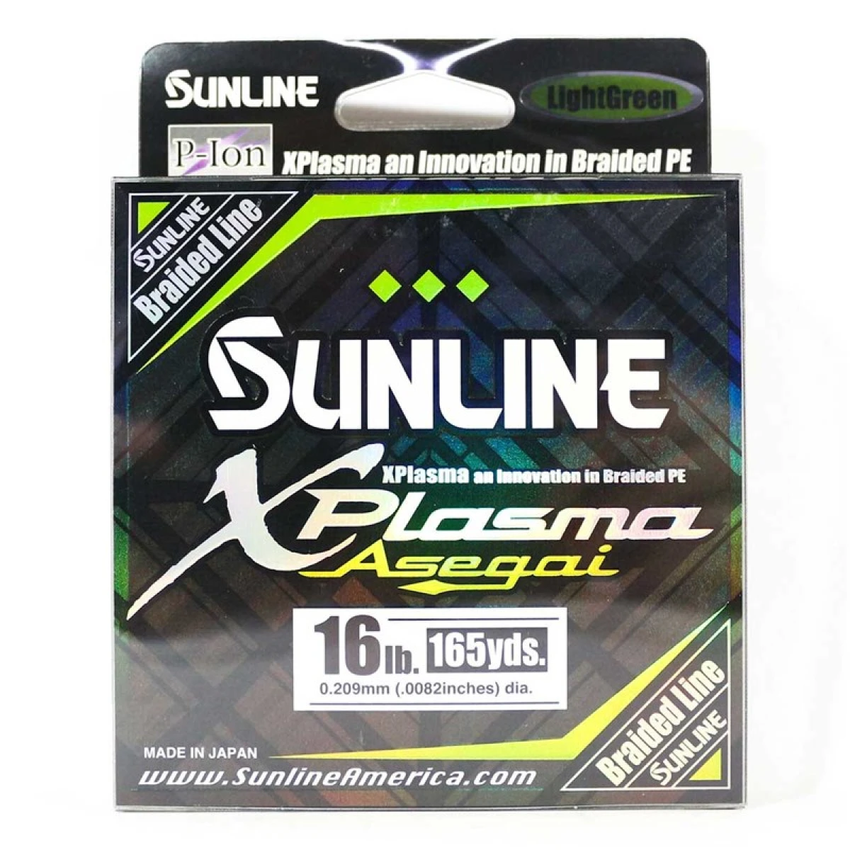 SUNLINE Xplasma Asegai Açık Yeşil 150 Metre İp Misina 16 Lb 7.2 Kg 0.209 mm