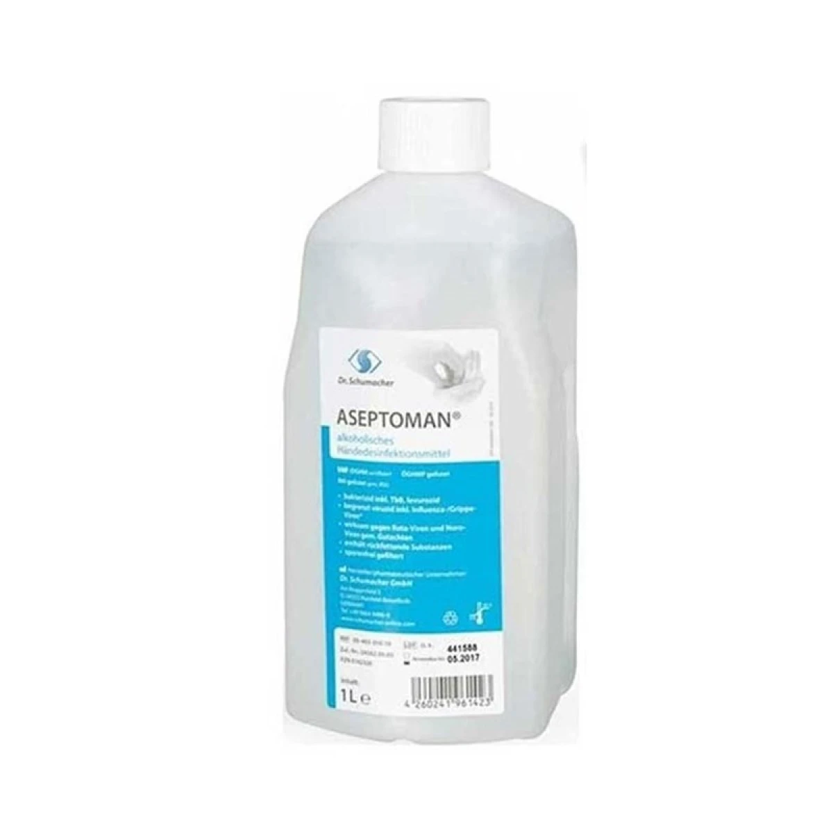 Dr.Schumacher Aseptoman Dezenfektan 1lt + Cleanisept Wipes Maxi 120 Yaprak + 2x 100 Ml Şişe