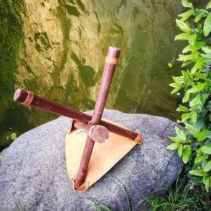 FUNKY CHAIRS Bushcraft Katlanır Deri Tabure