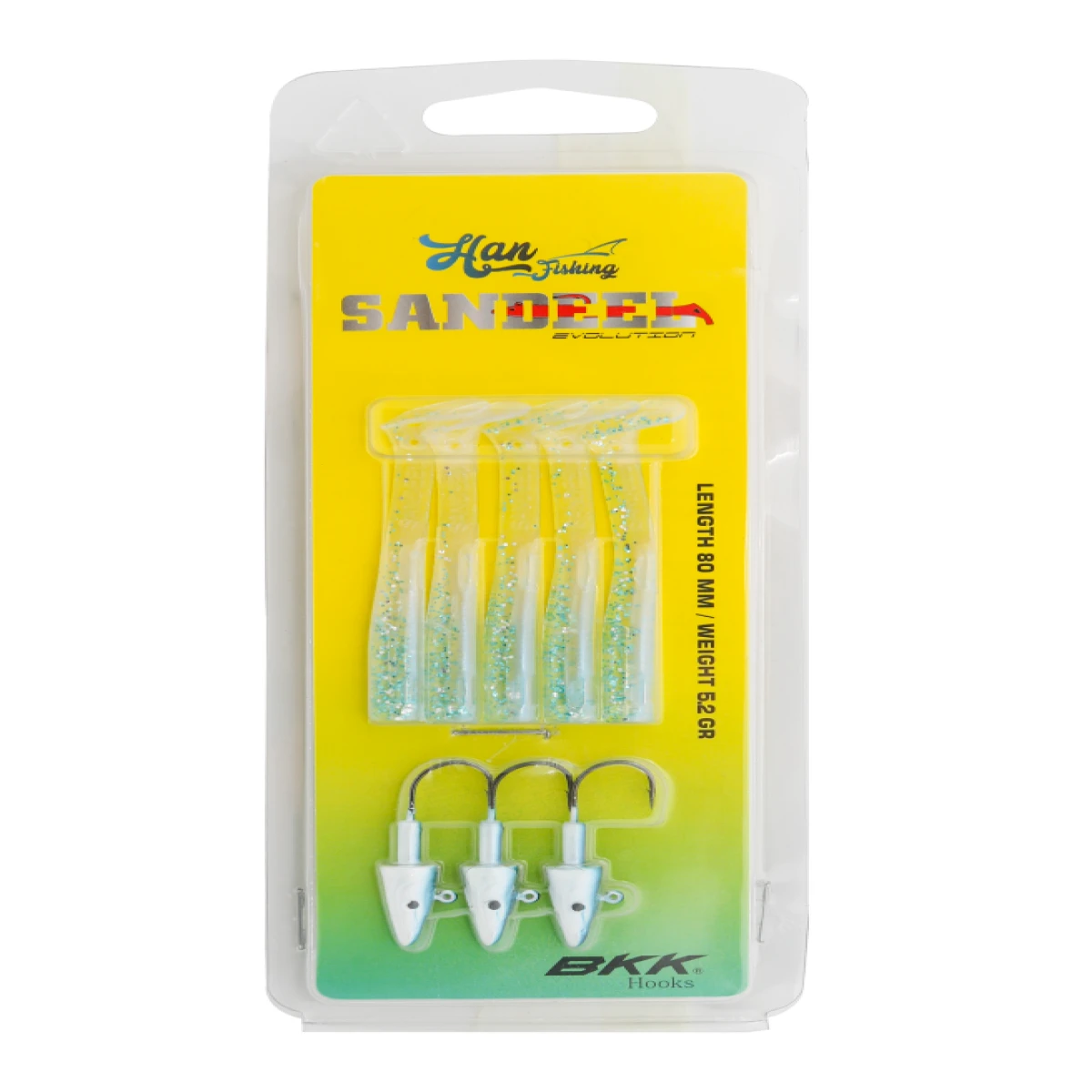 HANFISH Sandeel 8 cm 5.2 gr 5+3 Silikon Yem SL-804 Blue Magic