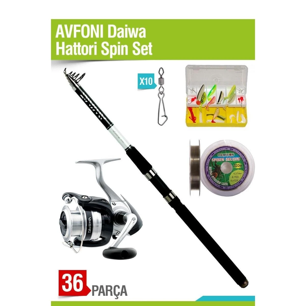 AVFONI Daiwa Hattori Spin Set