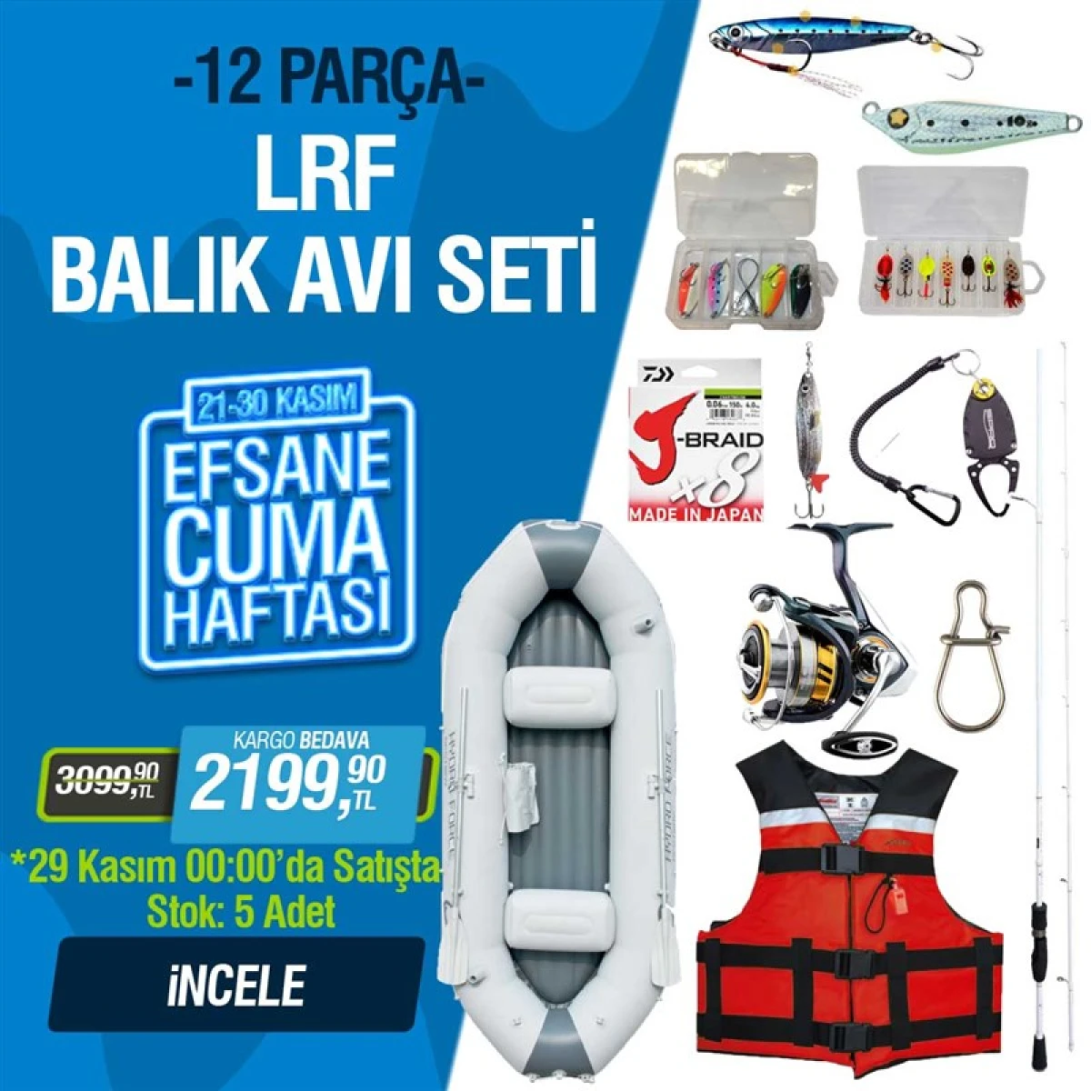12 PARÇA LRF BALIK AVI SETİ