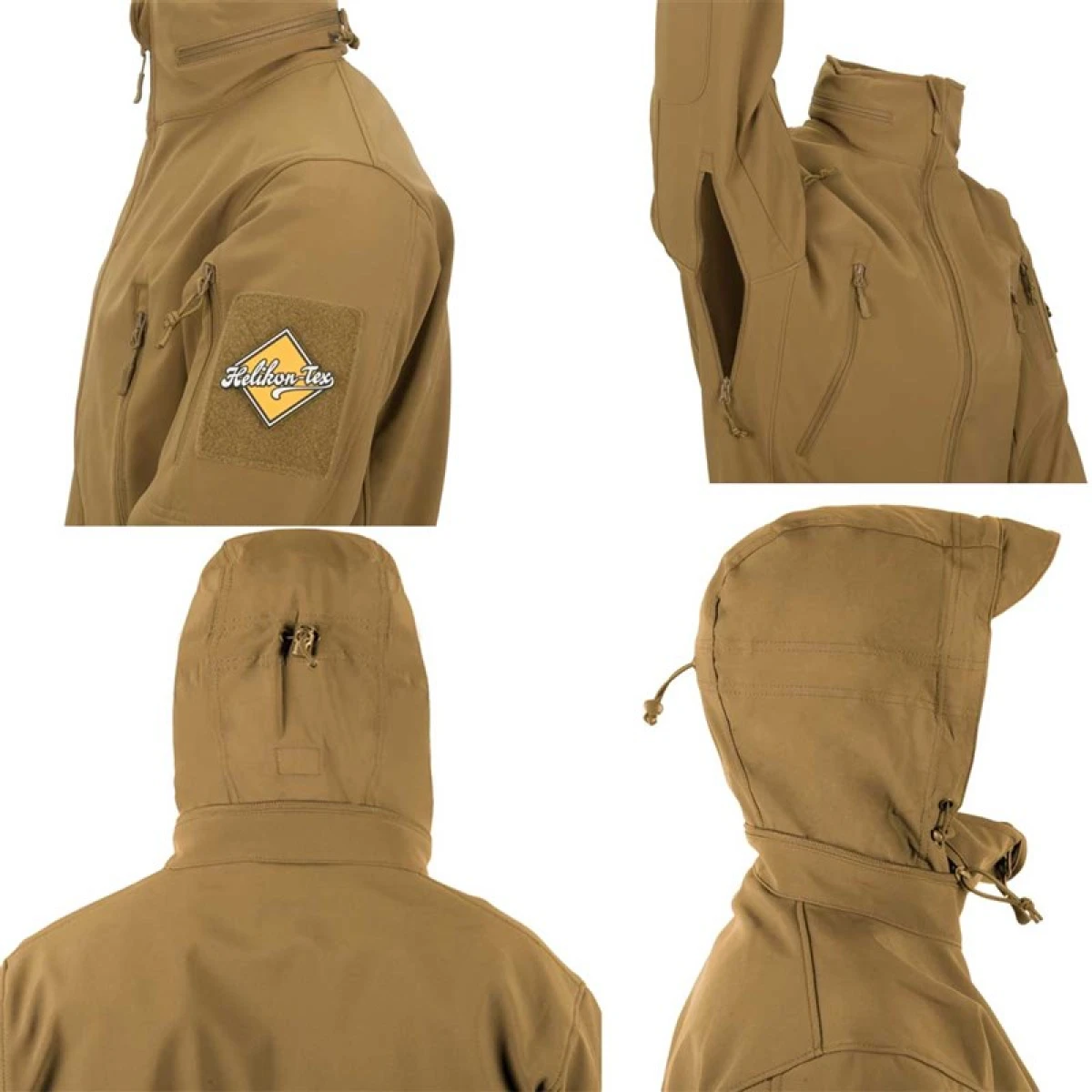 HELIKON TEX Gunfighter Jacket - Shark Skin Windblocker BLACK - Large