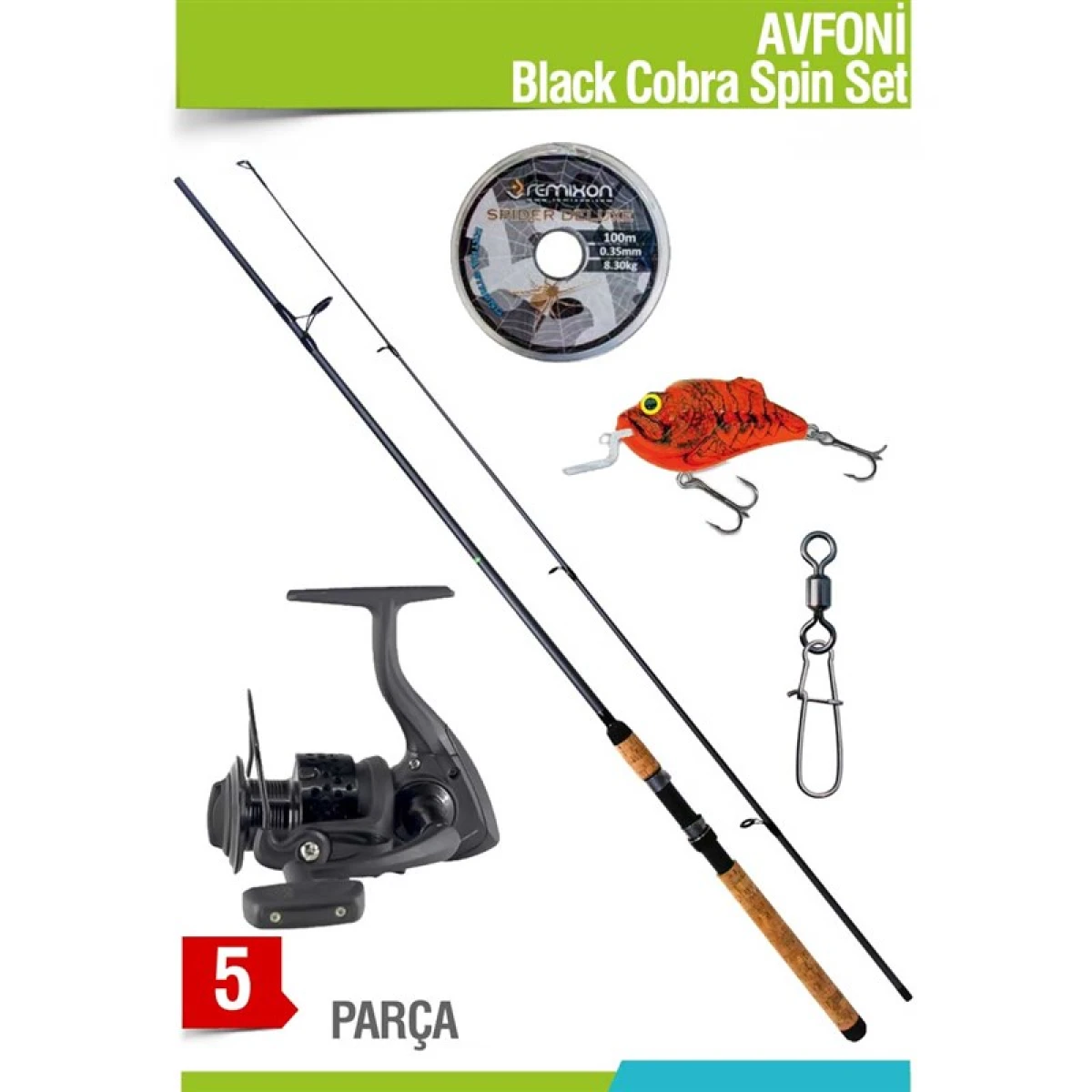 AVFONI Black Cobra Spin Set