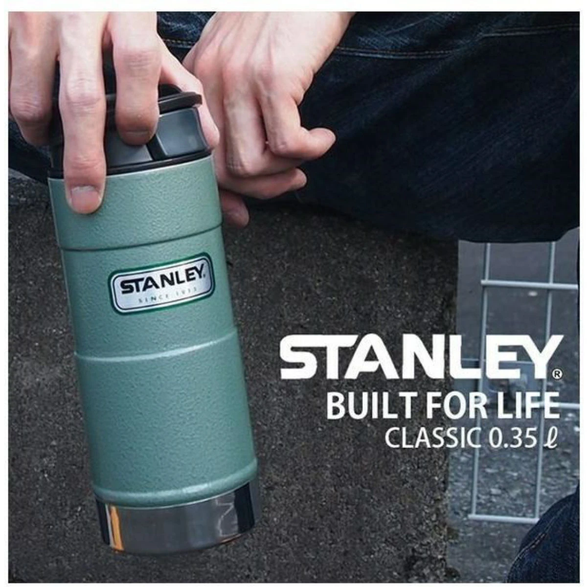 STANLEY Classic Tek El Serisi 0.35 Lt Termos Bordo