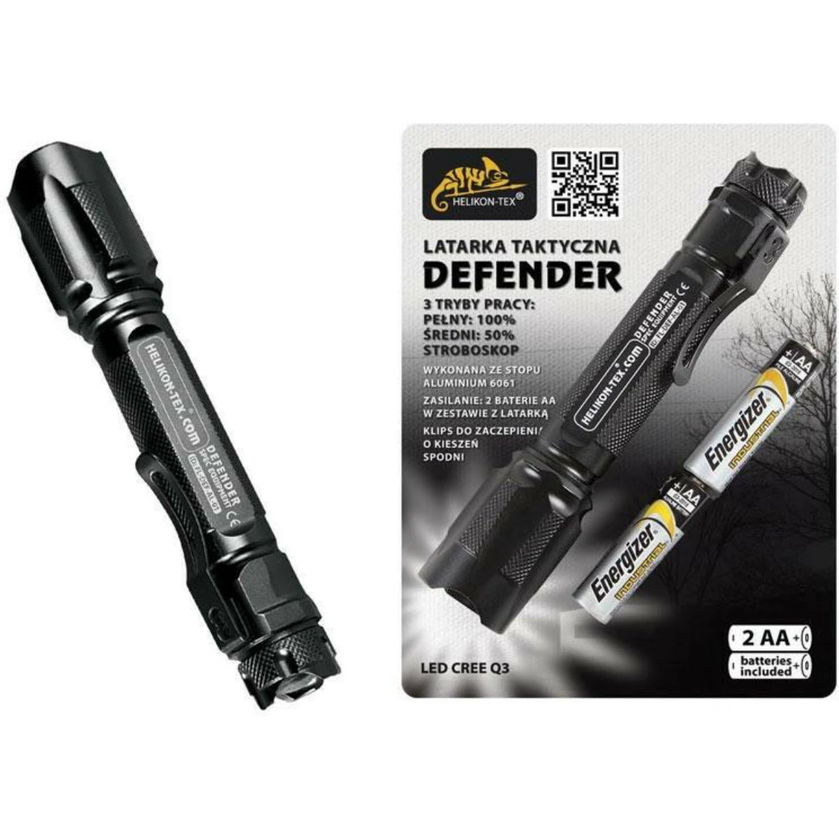 HELIKON-TEX Defender Siyah Flash Light El Feneri