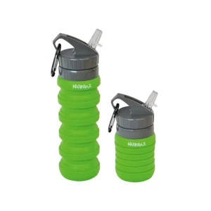 NURGAZ Silikon 0.75 Lt Katlanabilir Matara NG 185 YEŞİL - Yeşil