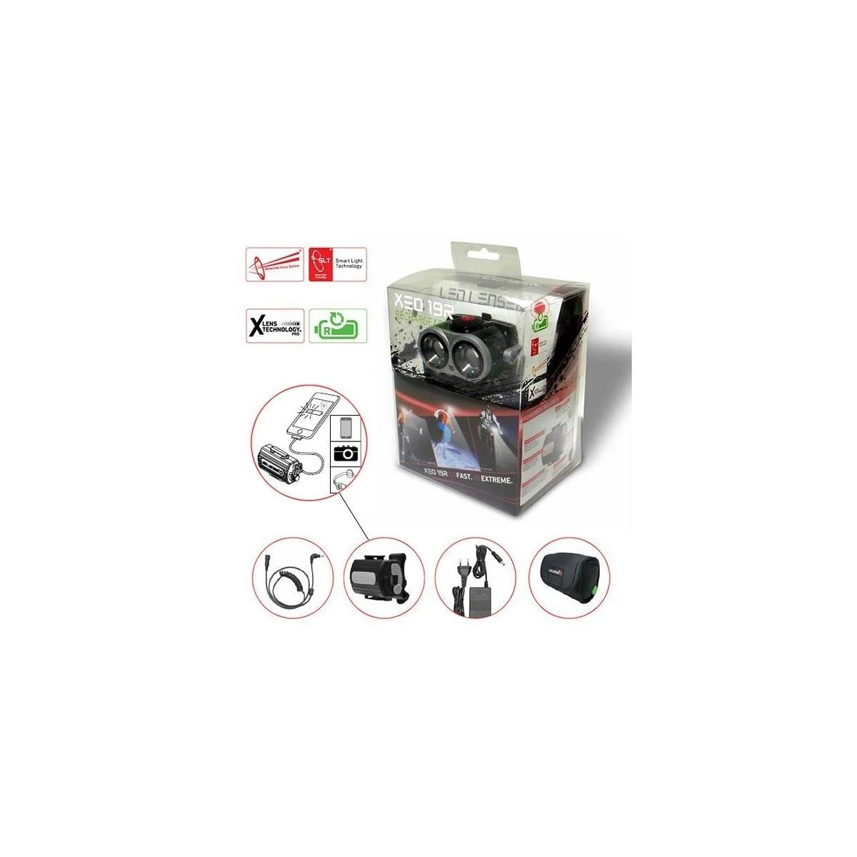 LED LENSER Xeo 19-R Siyah Kafa Feneri