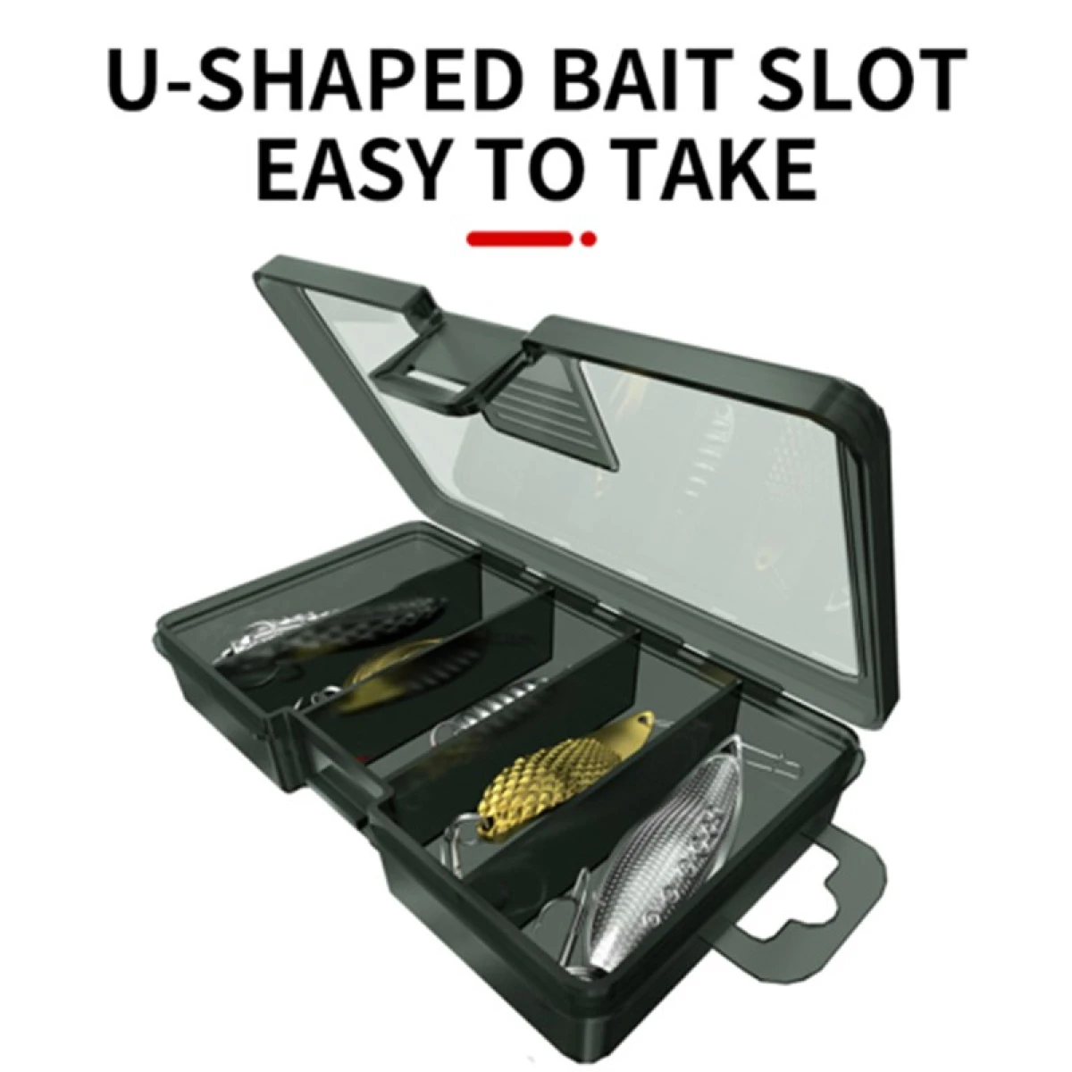 MEBAO 5 Bölmeli Gri Şeffaf Organizer M MBLB1016GRY