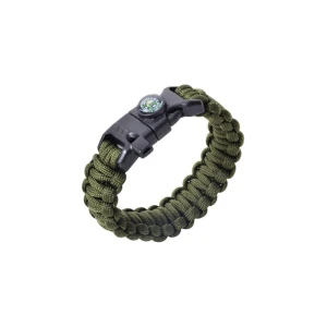 NURGAZ Magnezyumlu Pusulalı Paracord Bileklik Yeşil NG PİB-Y