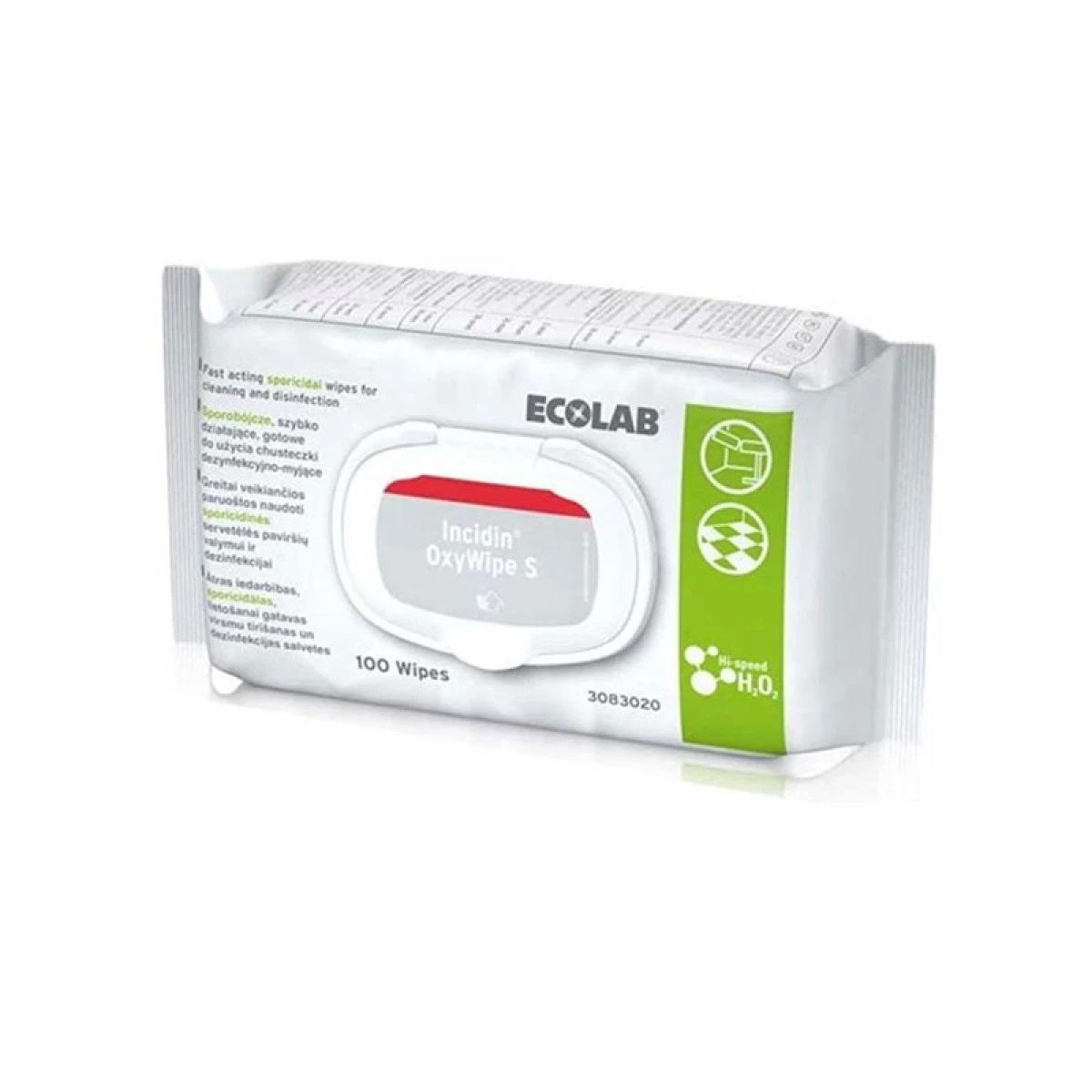 ECOLAB Oxywipe Mendil 100'lü + Aseptoman Dezenfektan 1lt + 2x 100ml Şişe