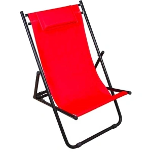 FUNKY CHAIRS Katlanır 5 Kademeli Plaj Şezlong Sandalye - Kırmızı