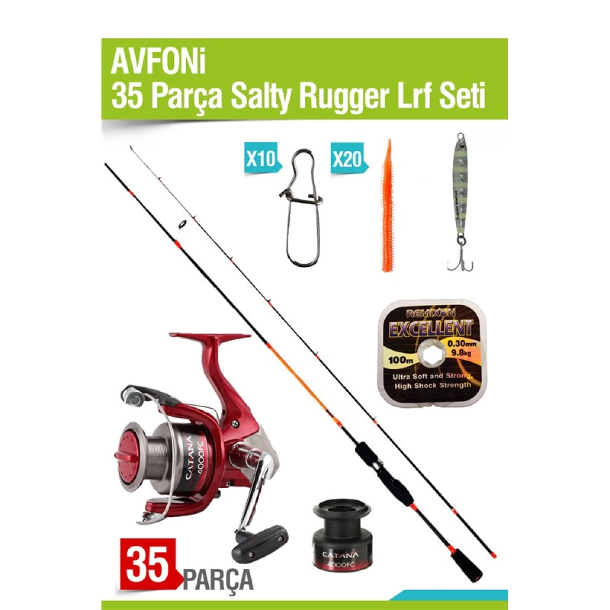 AVFONİ 35 Parça Salty Rugger Lrf Seti