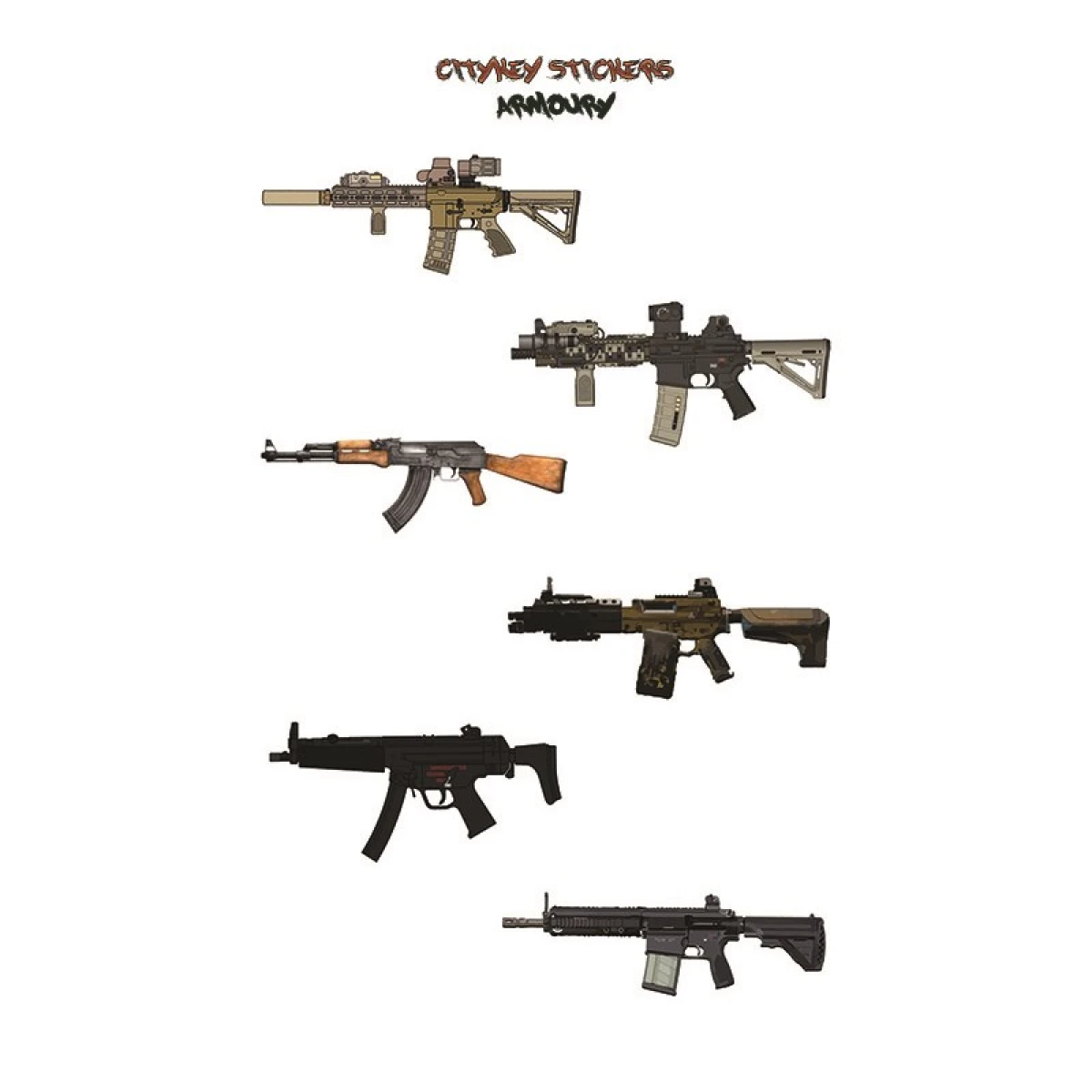 CITYKEY STICKERS Armoury Serisi Sticker
