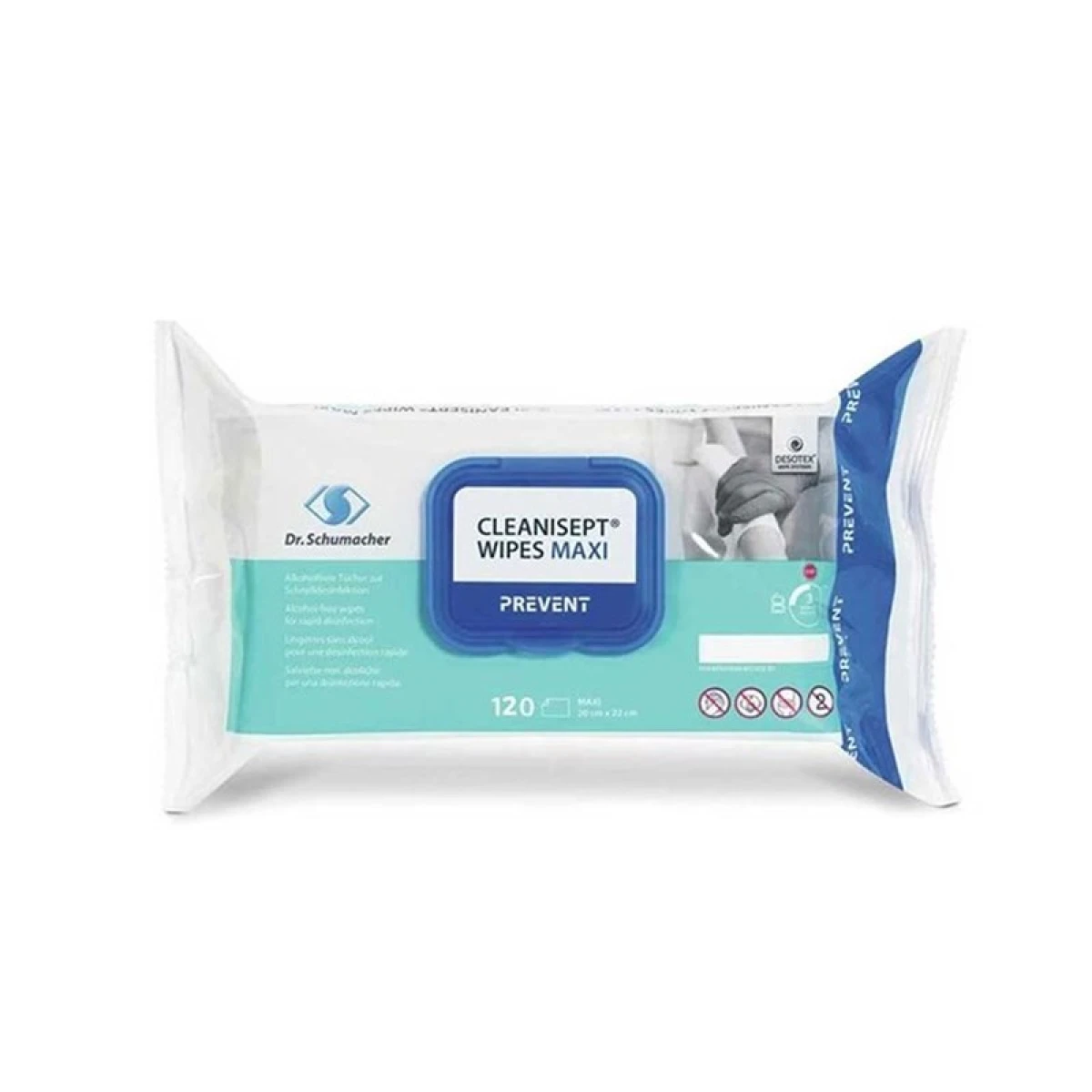 Dr.Schumacher Aseptoman Dezenfektan 1lt + Cleanisept Wipes Maxi 120 Yaprak + 2x 100 Ml Şişe