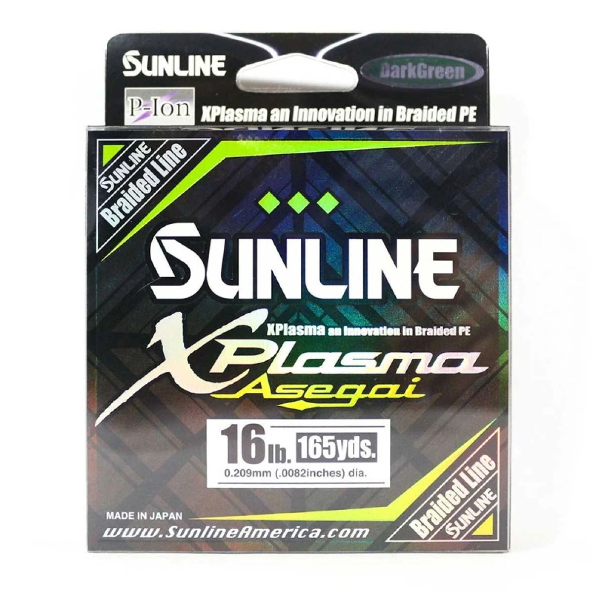 SUNLINE Xplasma Asegai Koyu Yeşil 150 Metre İp Misina 16 Lb 7.2 Kg 0.209 mm