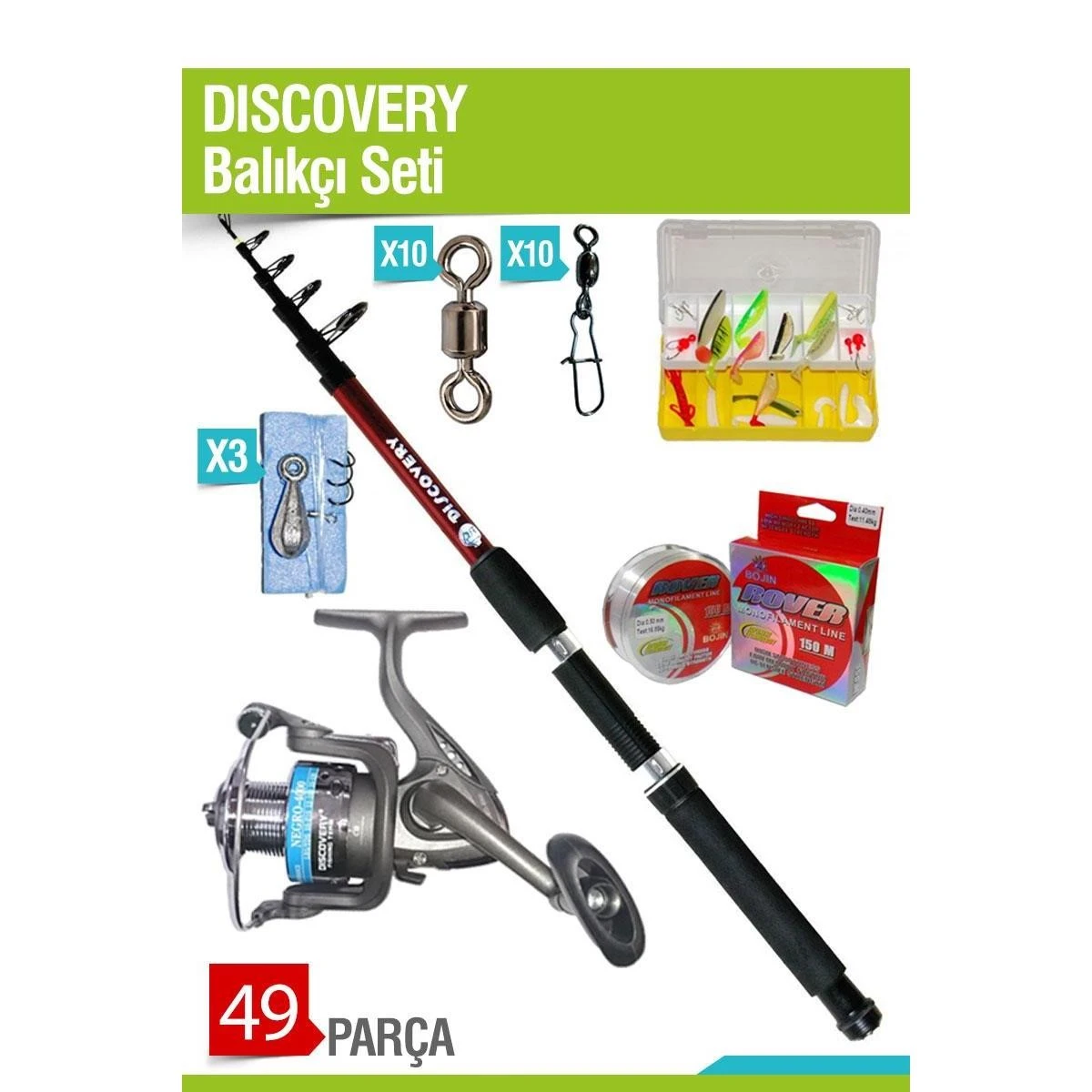 DISCOVERY 49 Parça Balıkçı Seti