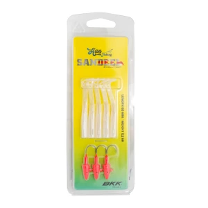 HANFISH Sandeel 8 cm 5.2 gr 5+3 Silikon Yem SL-802 Pearl White Redhead