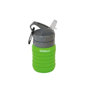 NURGAZ Silikon 0.75 Lt Katlanabilir Matara NG 185 YEŞİL - Yeşil