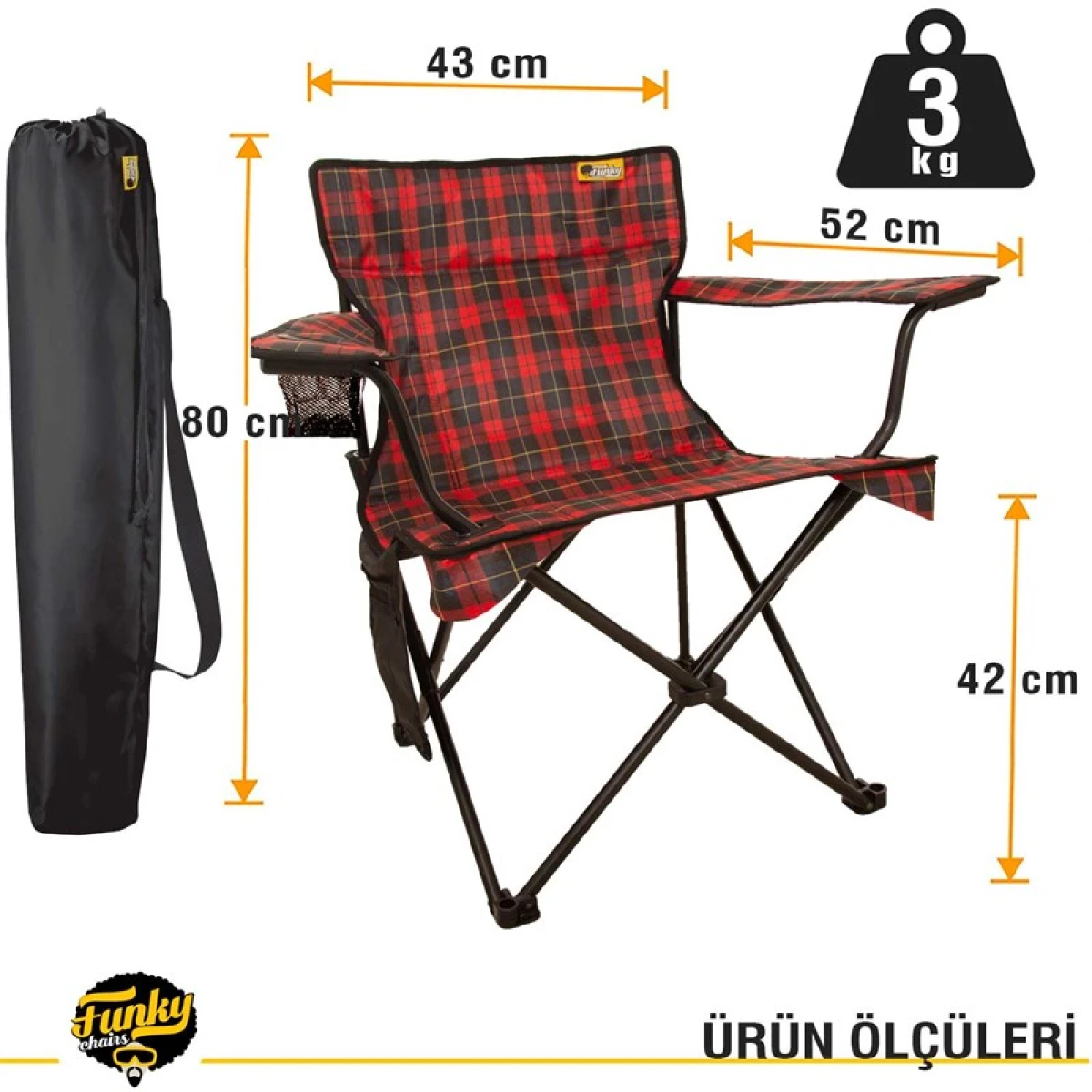 FUNKY CHAIRS V2 Scottish Lüks Kamp Sandalyesi