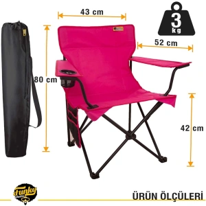 FUNKY CHAIRS V2 Fuşya Lüks Kamp Sandalyesi