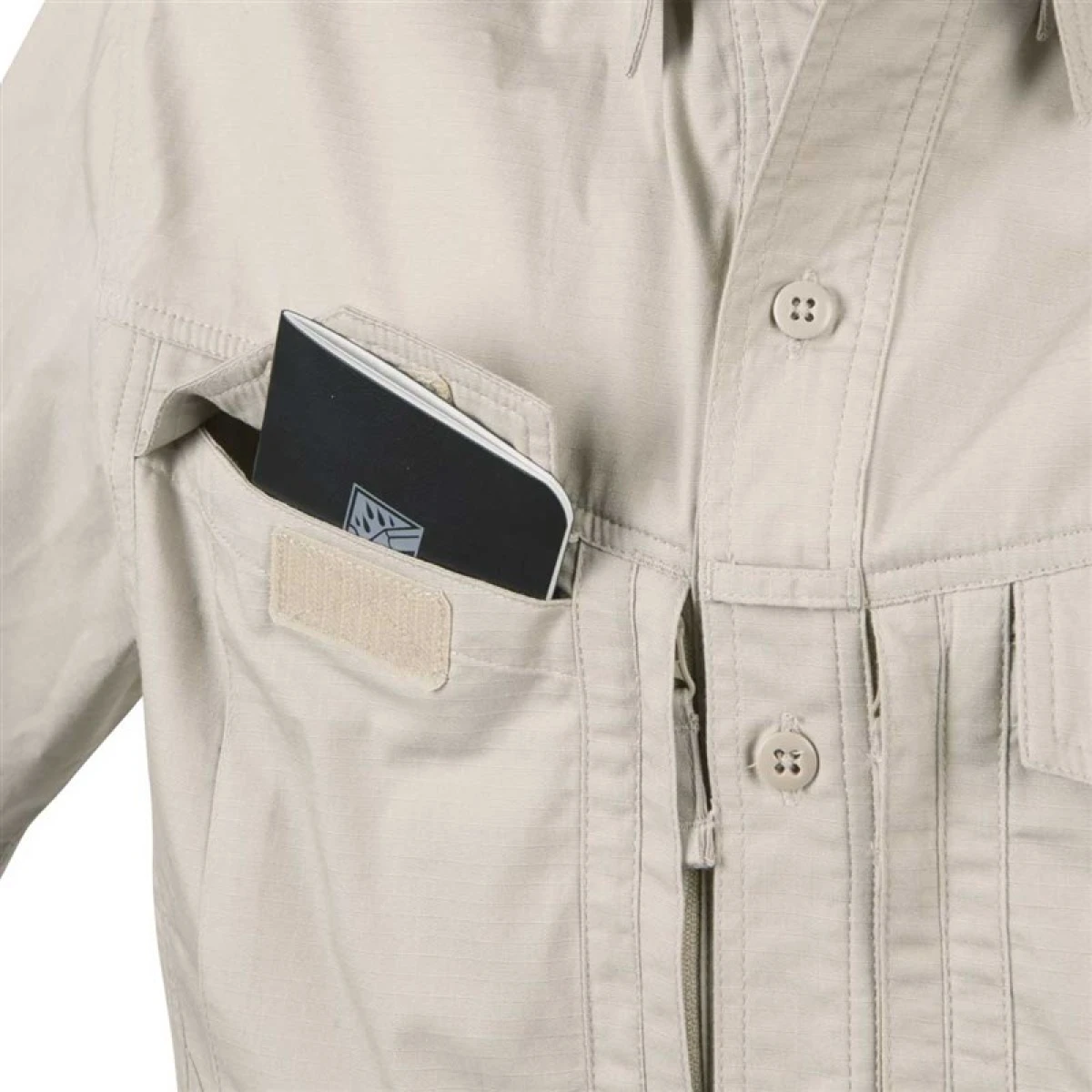 HELIKON TEX Defender Mk2 Shirt Long Sleeve - Polycotton Ripstop KHAKI - L