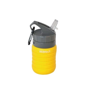 NURGAZ Silikon 0.75 Lt Katlanabilir Matara NG 185 YEŞİL - Sarı