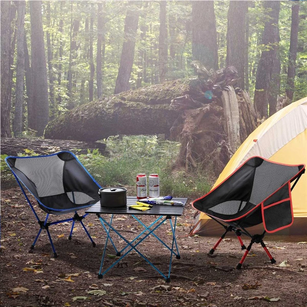 FUNKY CHAIRS Ultralight 900 gr Alüminyum Katlanır Kamp Sandalyesi - Mavi