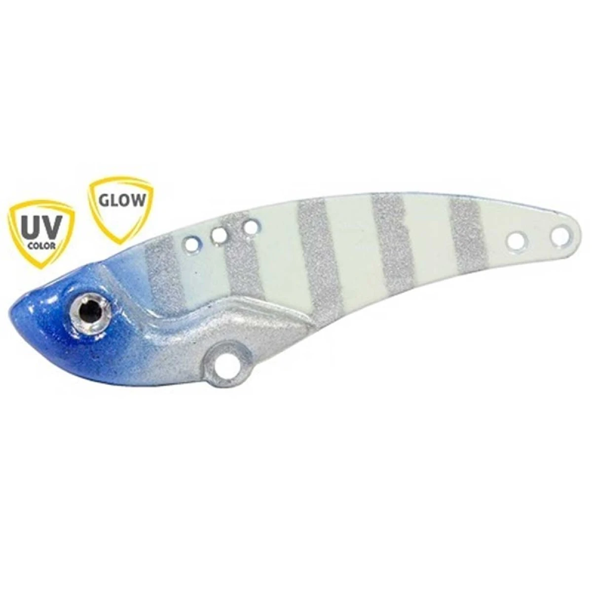 DEEPPIKE VIB 5,4 cm 14 gr Vibrasyon Yem Blue Glow Zebra UV