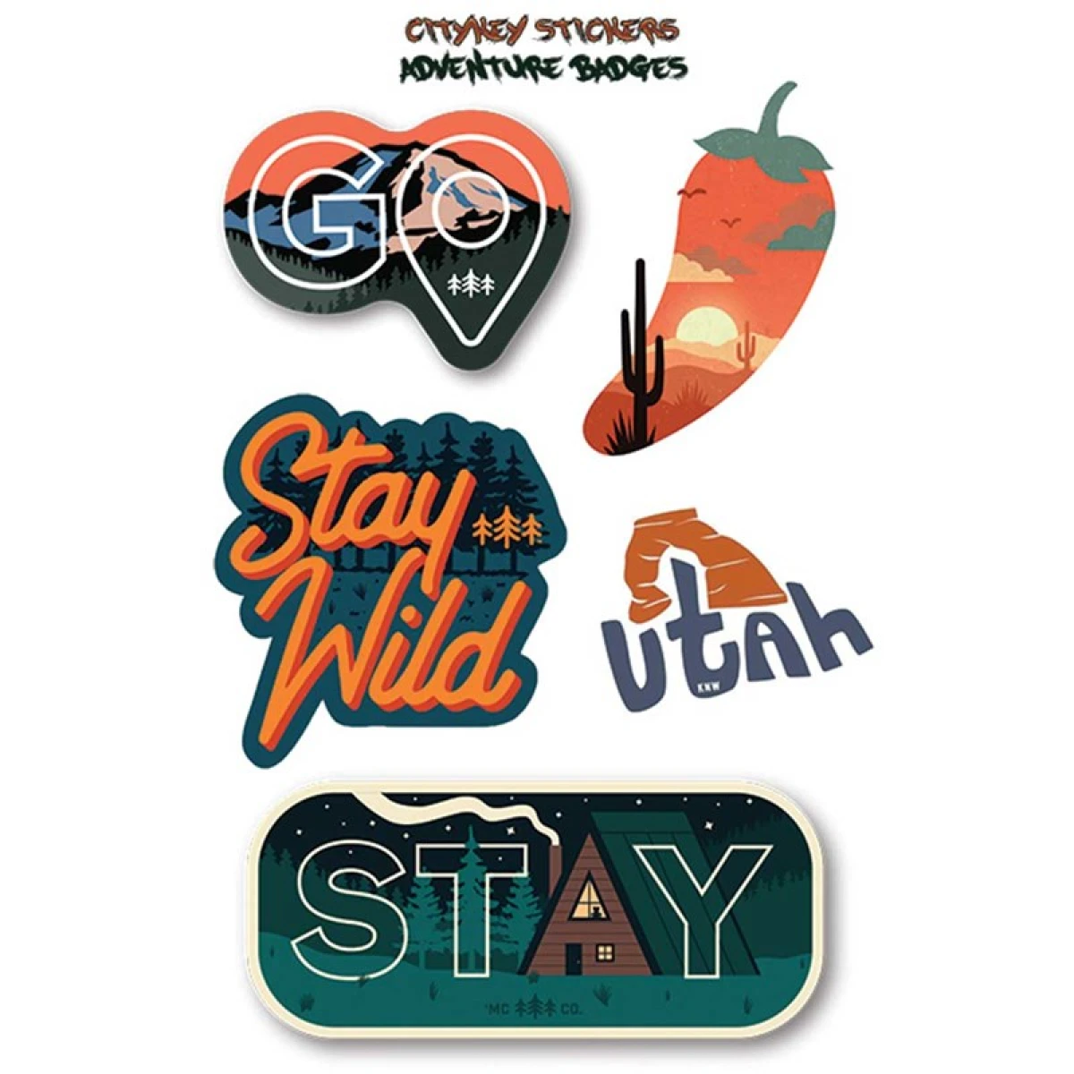CITYKEY STICKERS Adventure Badges Serisi Sticker