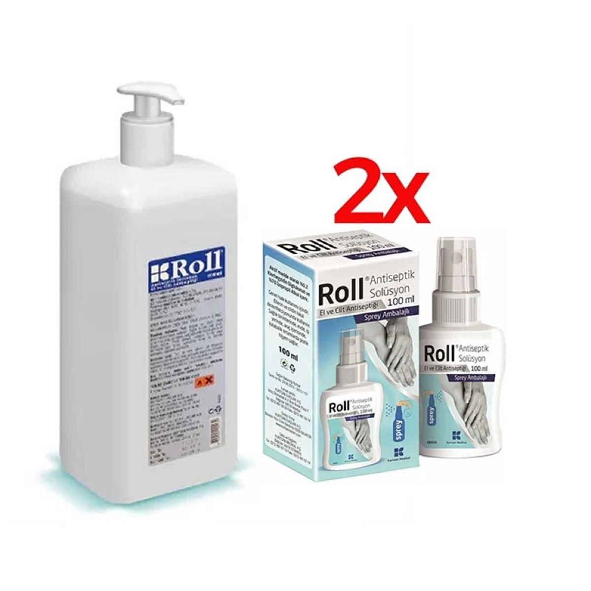 Roll Dezenfektan 1 lt  + 2x Roll Solusyon 100ML Sprey