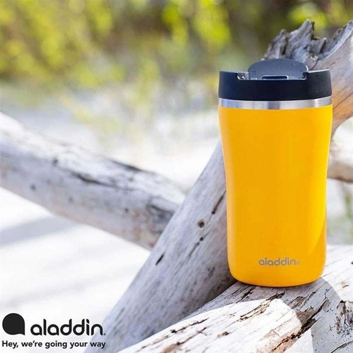 Aladdin Cafe Thermavac Leak-Lock Paslanmaz Çelik Kupa 0,25 LT - Sarı