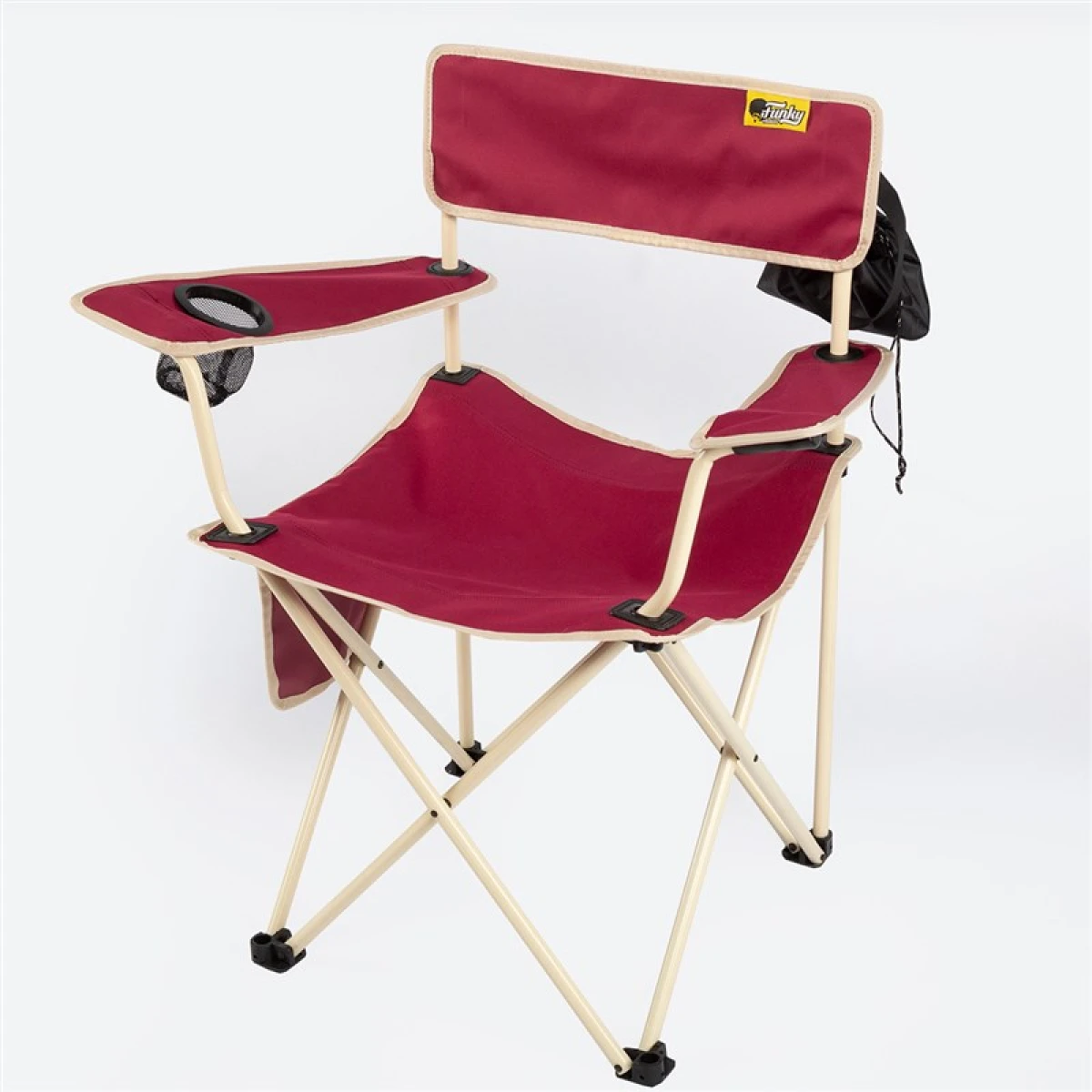 FUNKY CHAIRS Camper Katlanabilir Kamp Piknik Sandalyesi - Bordo/Krem
