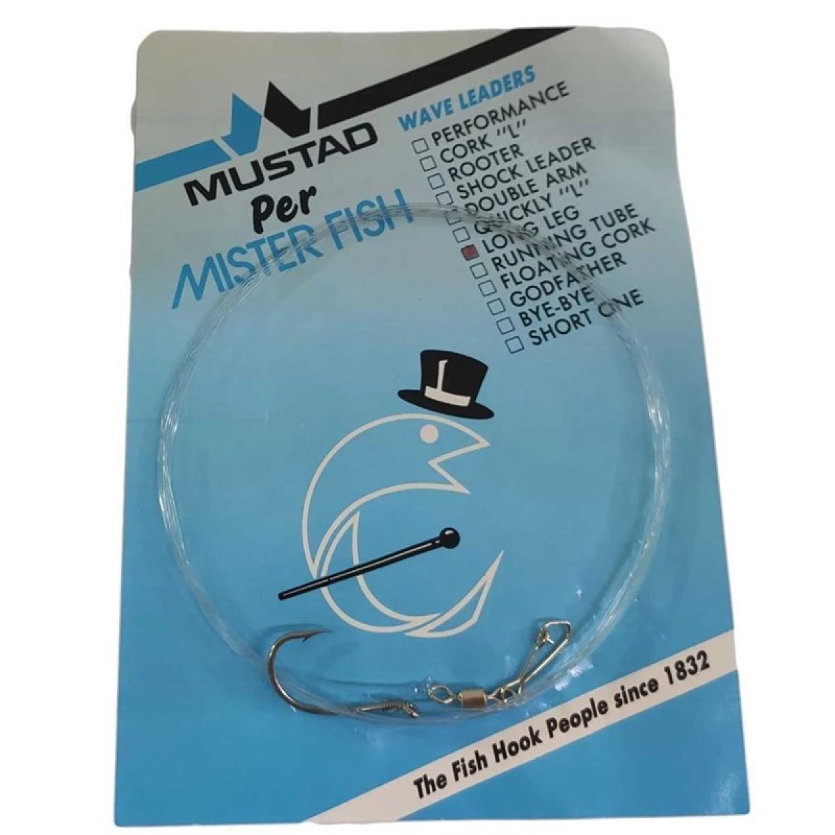 Mustad No.1 0.45 mm Long Leg Lüfer Takımı
