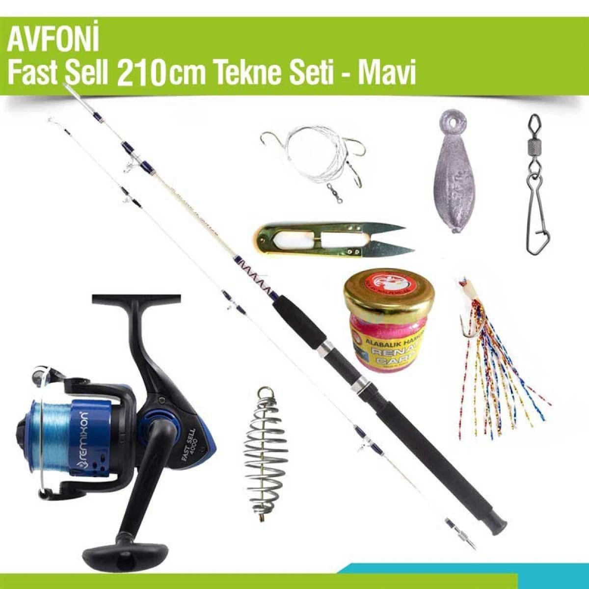 AVFONİ Fast Sell 210 cm Tekne Seti - Mavi