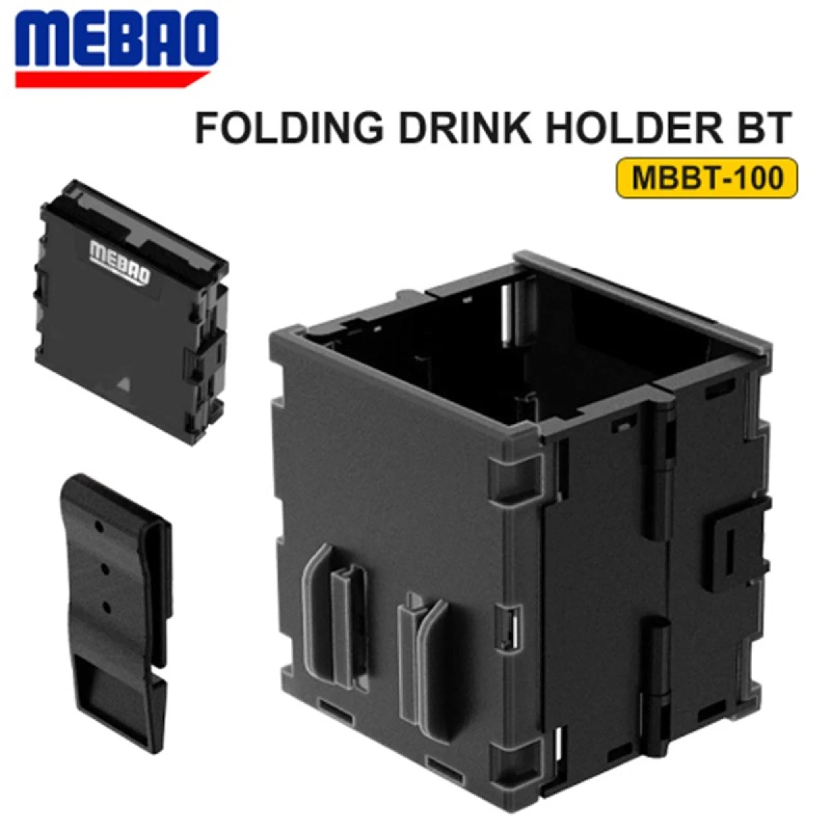 MEBAO Katlanabilir Bardak Ve Suluk Tutucu Siyah MBLB1046BLC