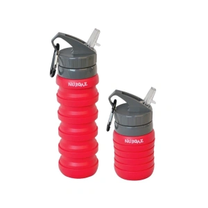 NURGAZ Silikon 0.75 Lt Katlanabilir Matara NG 185 YEŞİL - Mavi