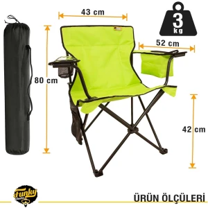 FUNKY CHAIRS Cool Ice Fıstık Yeşili Lüks Kamp Sandalyesi