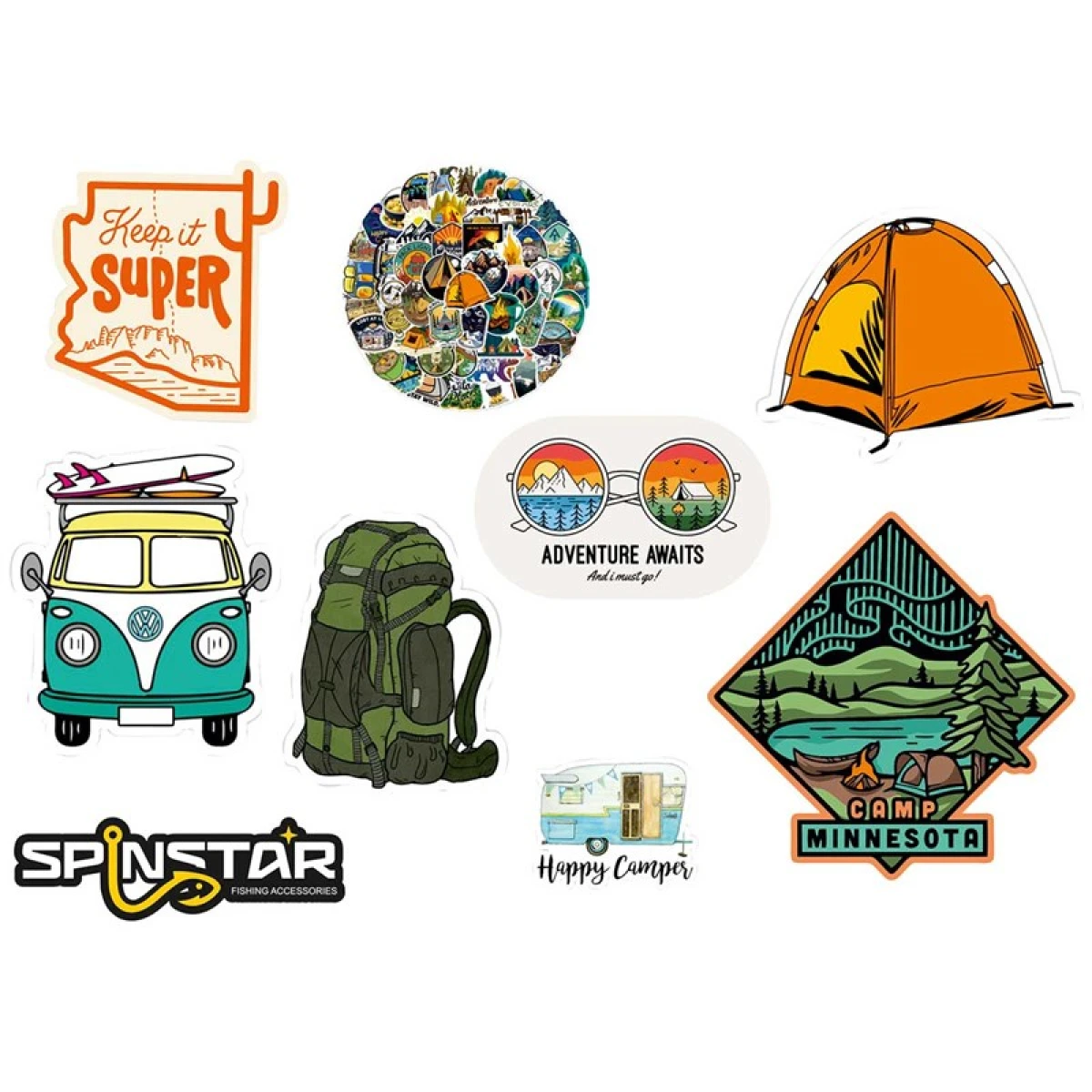 SPINSTAR Camping Serisi Sticker No:2