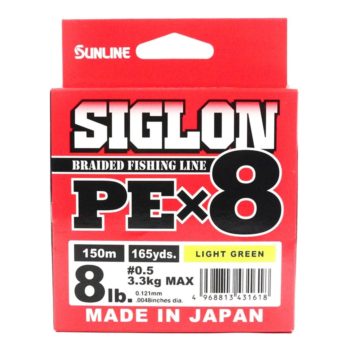 Sunline Siglon Braid Pe x8 İp Olta Misinası LIGHT GREEN 0.121MM / 3.3KG / 150MT
