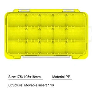 MEBAO Slim Ayarlanabilir 18 Bölmeli Lrf Kutusu Sarı MBLB1034