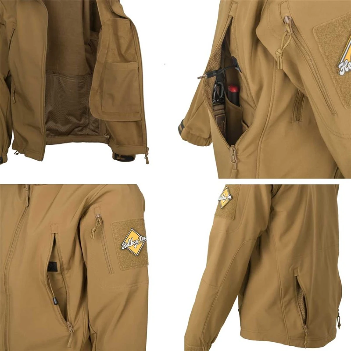 HELIKON TEX Gunfighter Jacket - Shark Skin Windblocker SHADOW GREY - M